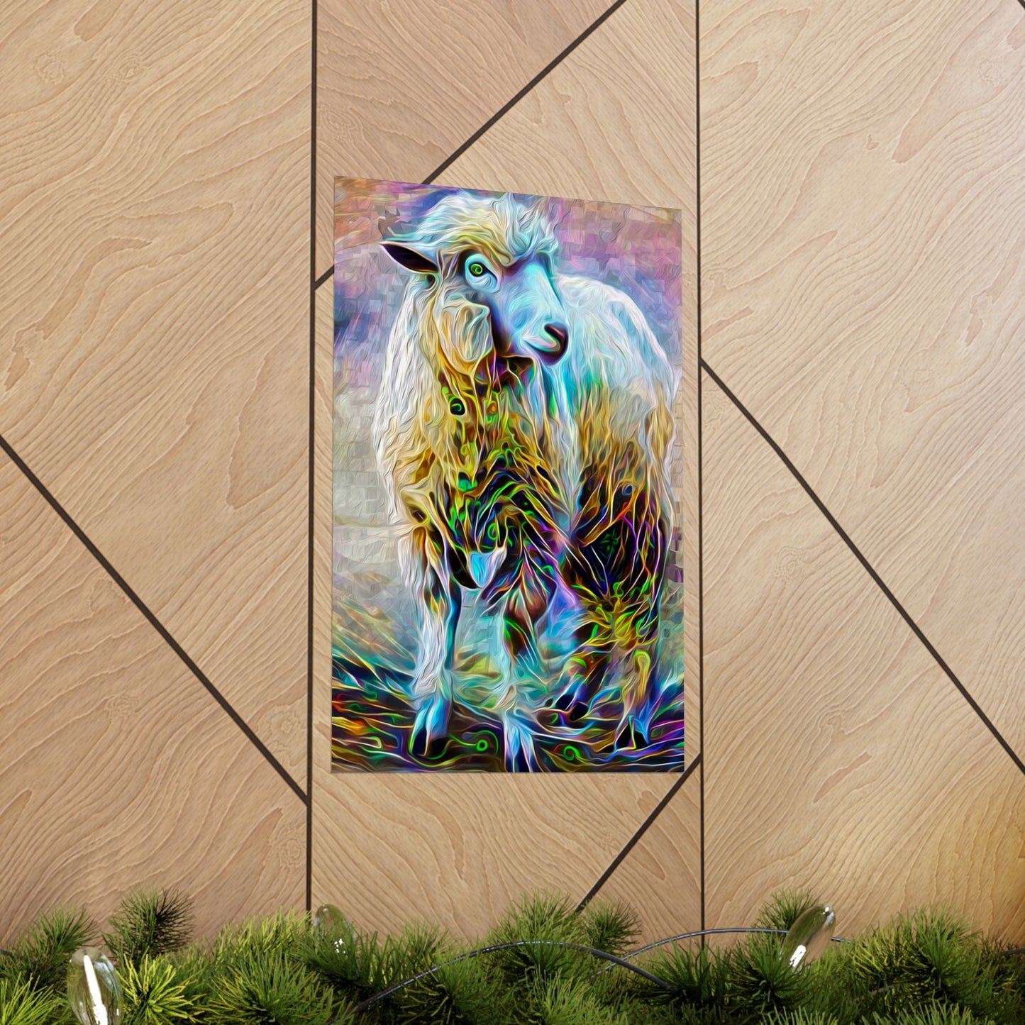 Sheering the Interdimensional Sheep Premium Matte vertical posters