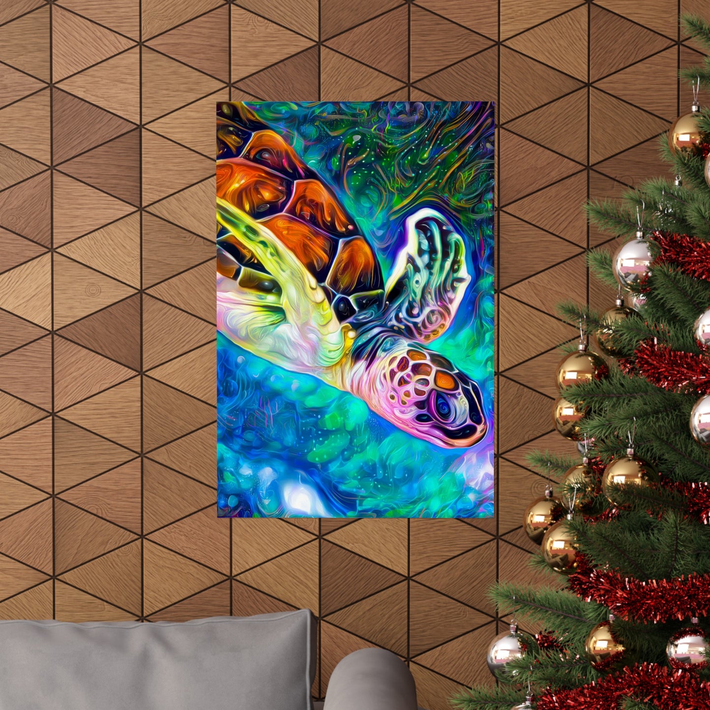 Diving into Dreams Turtle Premium Matte vertical posters