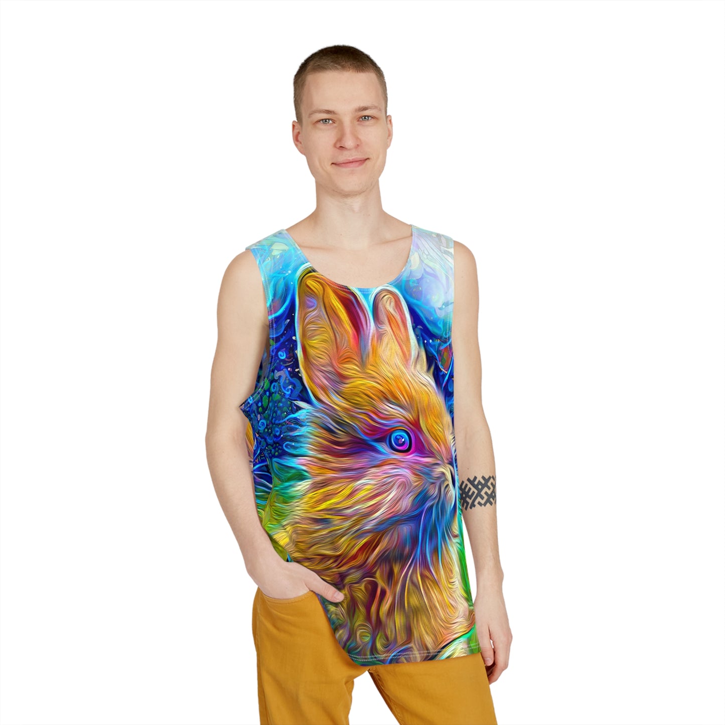 Galaxy Frog - Psychedelic Rabbit - Men's Tank (AOP)