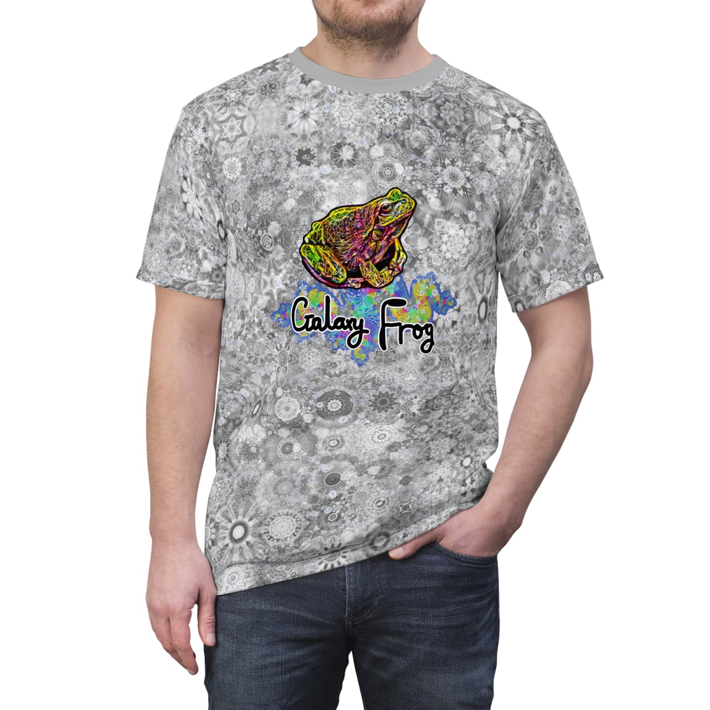 Galaxy Frog Amazing  Fractal Cymatics Kaleidoscape T-Shirt 0001