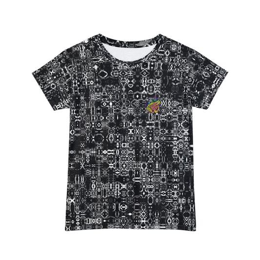 Galaxy Frog Women's Short Sleeve Cymatics  Kaleidoscape Shirt (AOP)