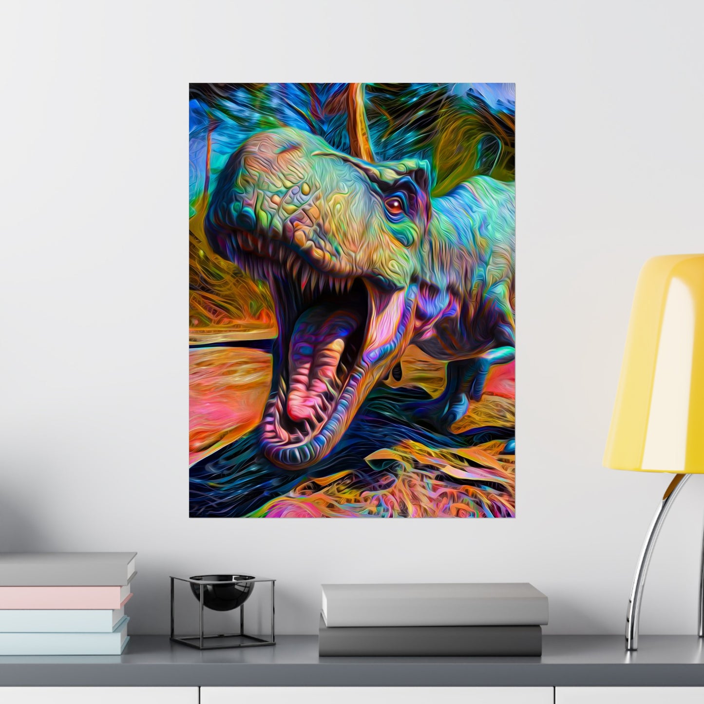 Blast from the Past Dinosaur Premium Matte vertical posters