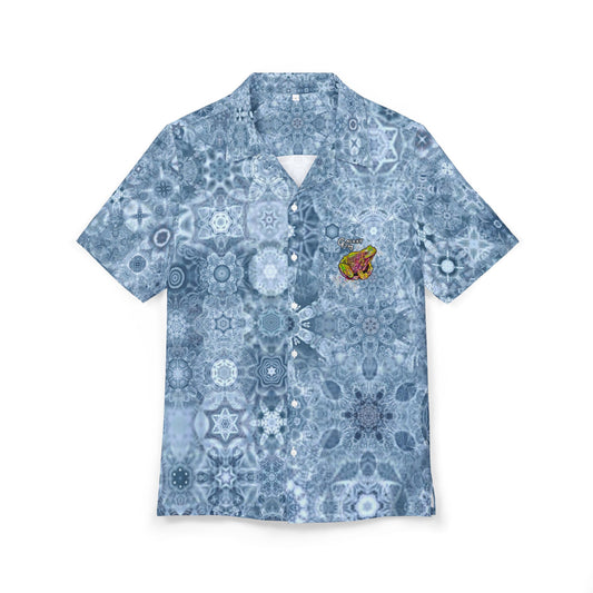 Galaxy Frog Cymadelic Kaleidoscape Hawaiian Button-Down Shirt