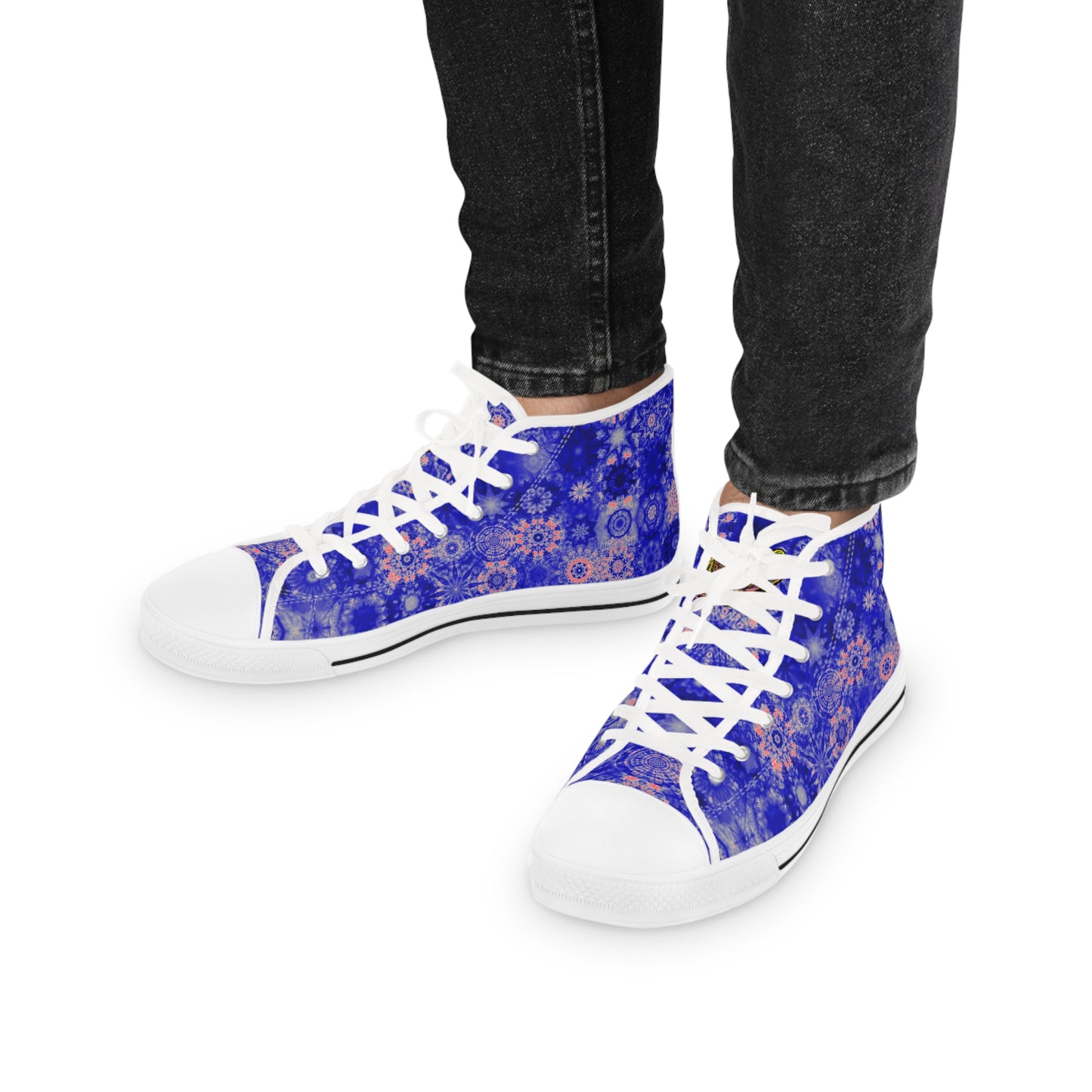 Galaxy Frog Men's Cymatics High Top Sneakers