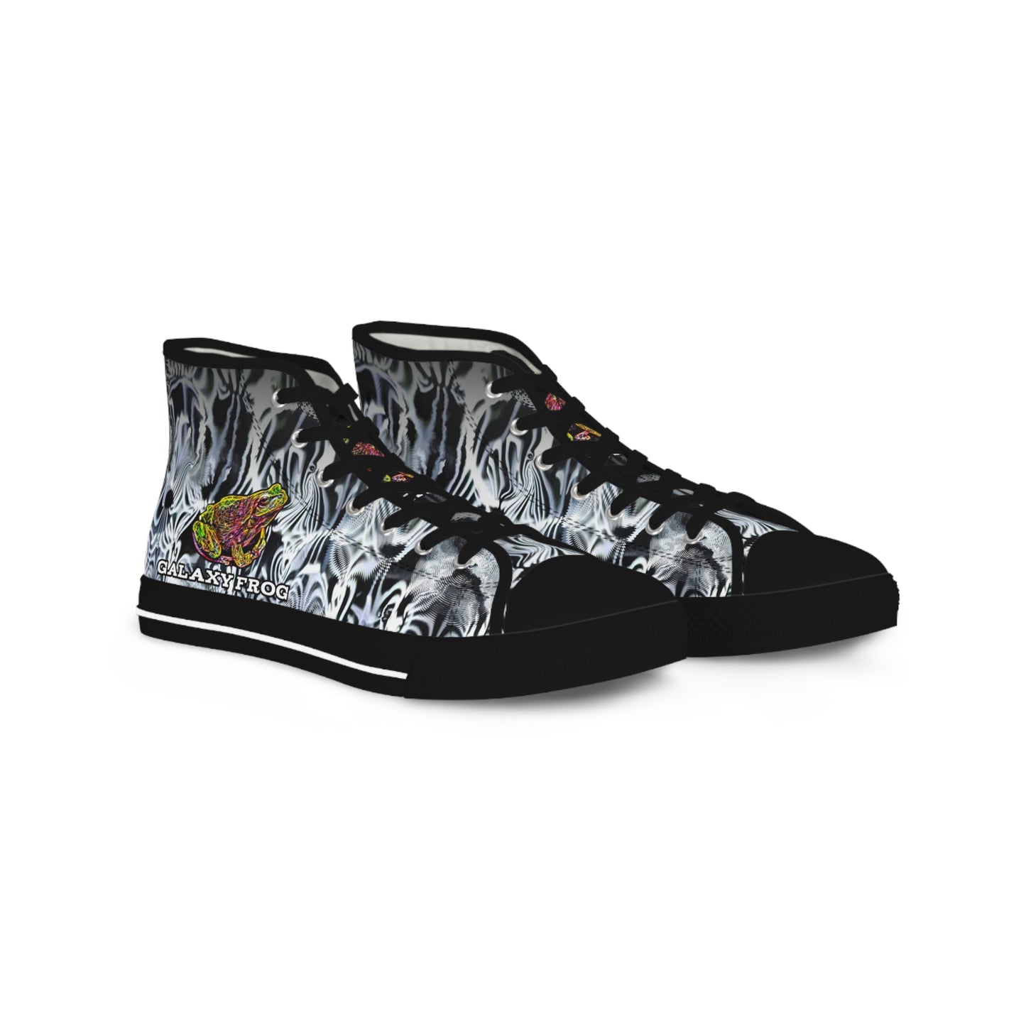 Galaxy Frog Men's High Top Cymatics Sneakers 0001