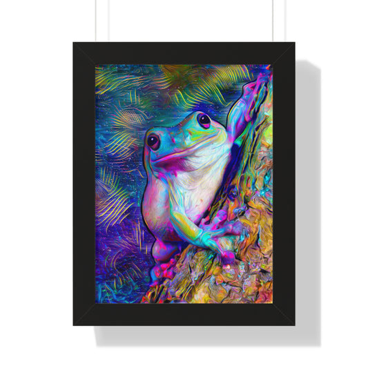 Dazzling Mega Toad Framed Vertical Poster