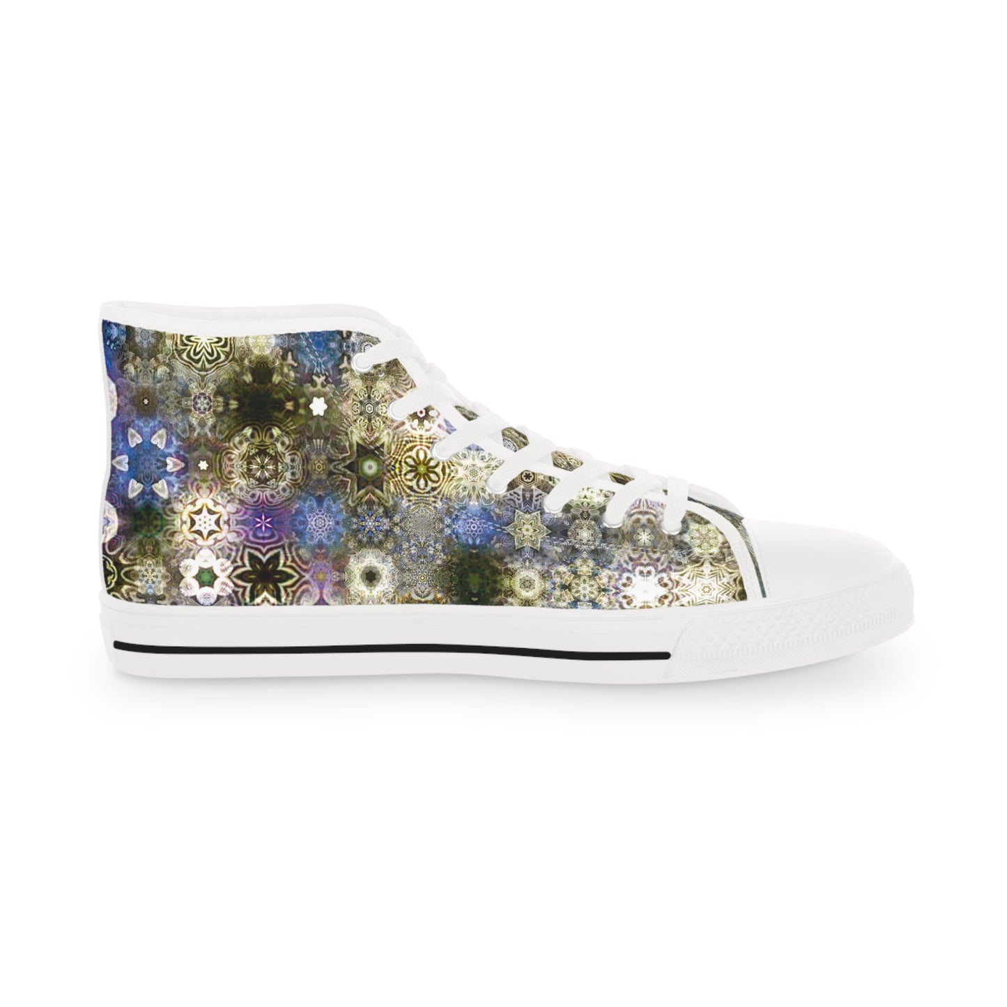 Men's High Top Sneakers Galaxy Frog Cymatics 0002