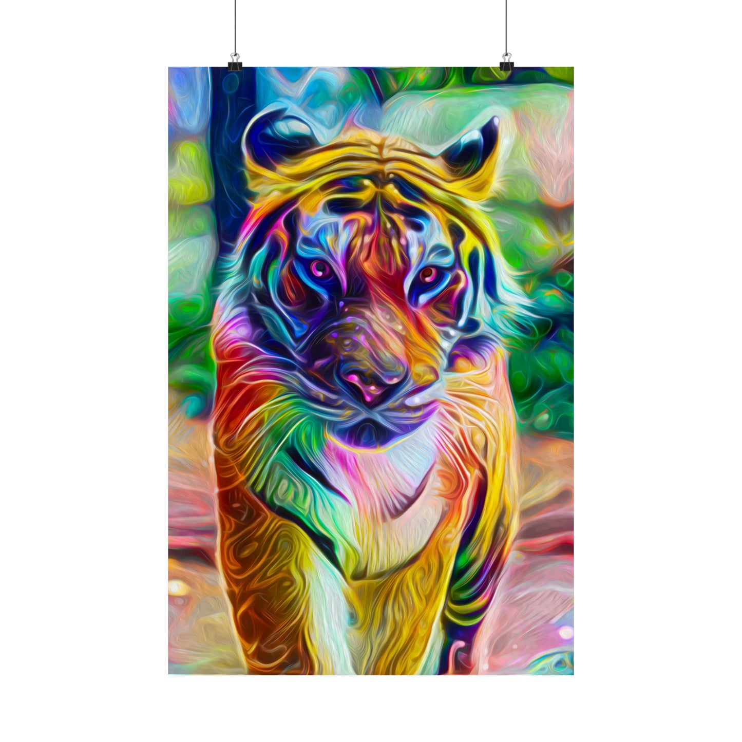 A Wonderfully Colorful World Tiger Premium Matte vertical posters