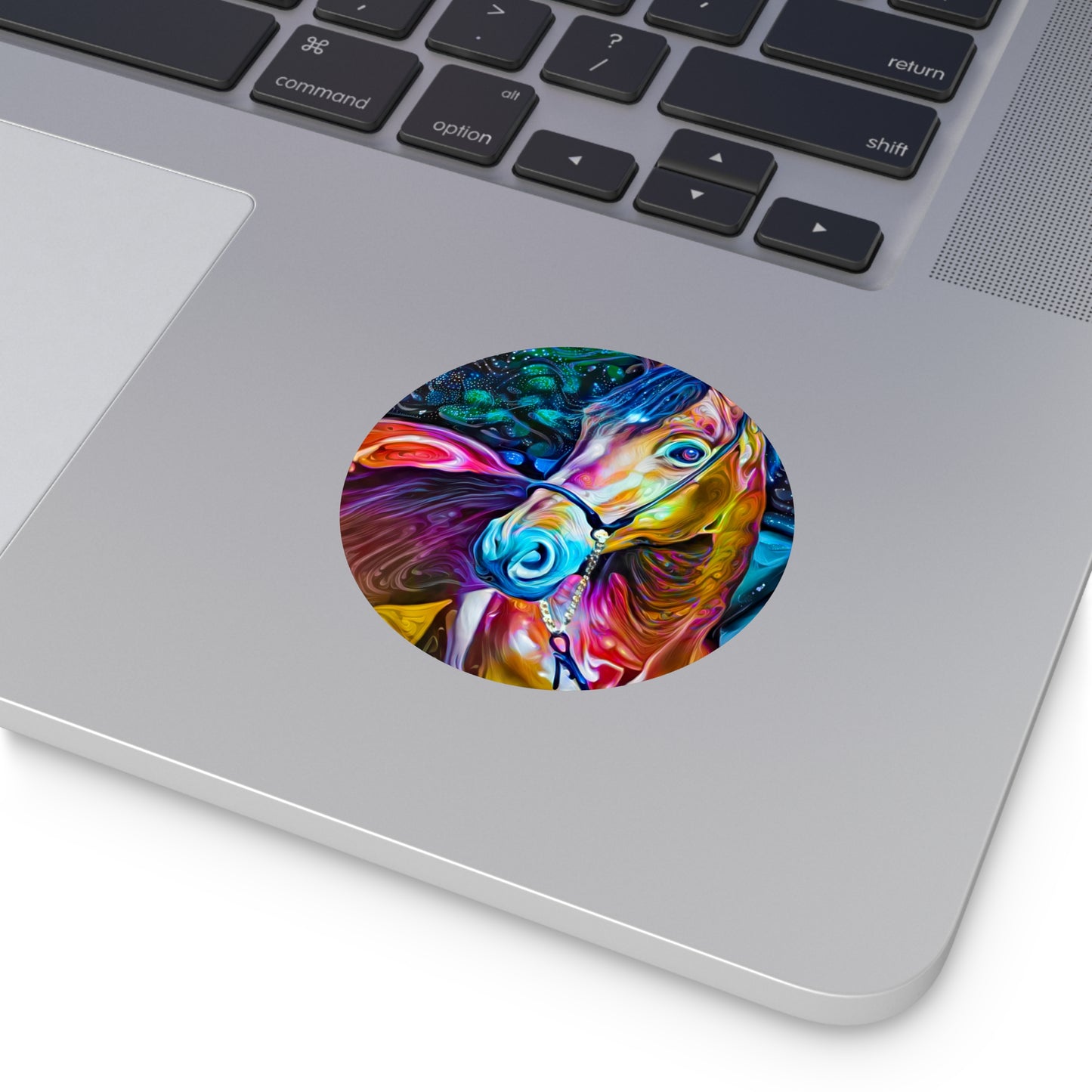 Galaxy Frog Horse 2 Round Vinyl Stickers