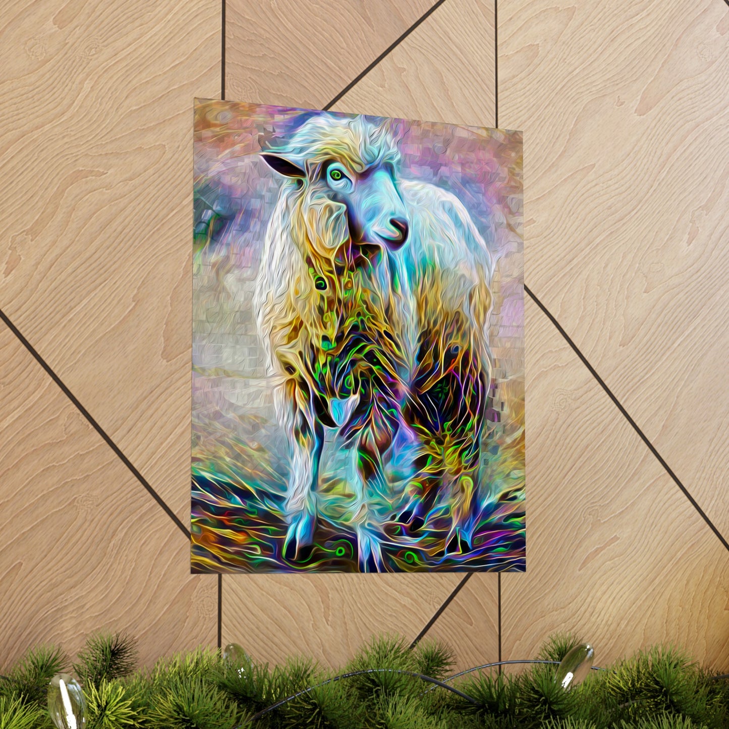 Sheering the Interdimensional Sheep Premium Matte vertical posters