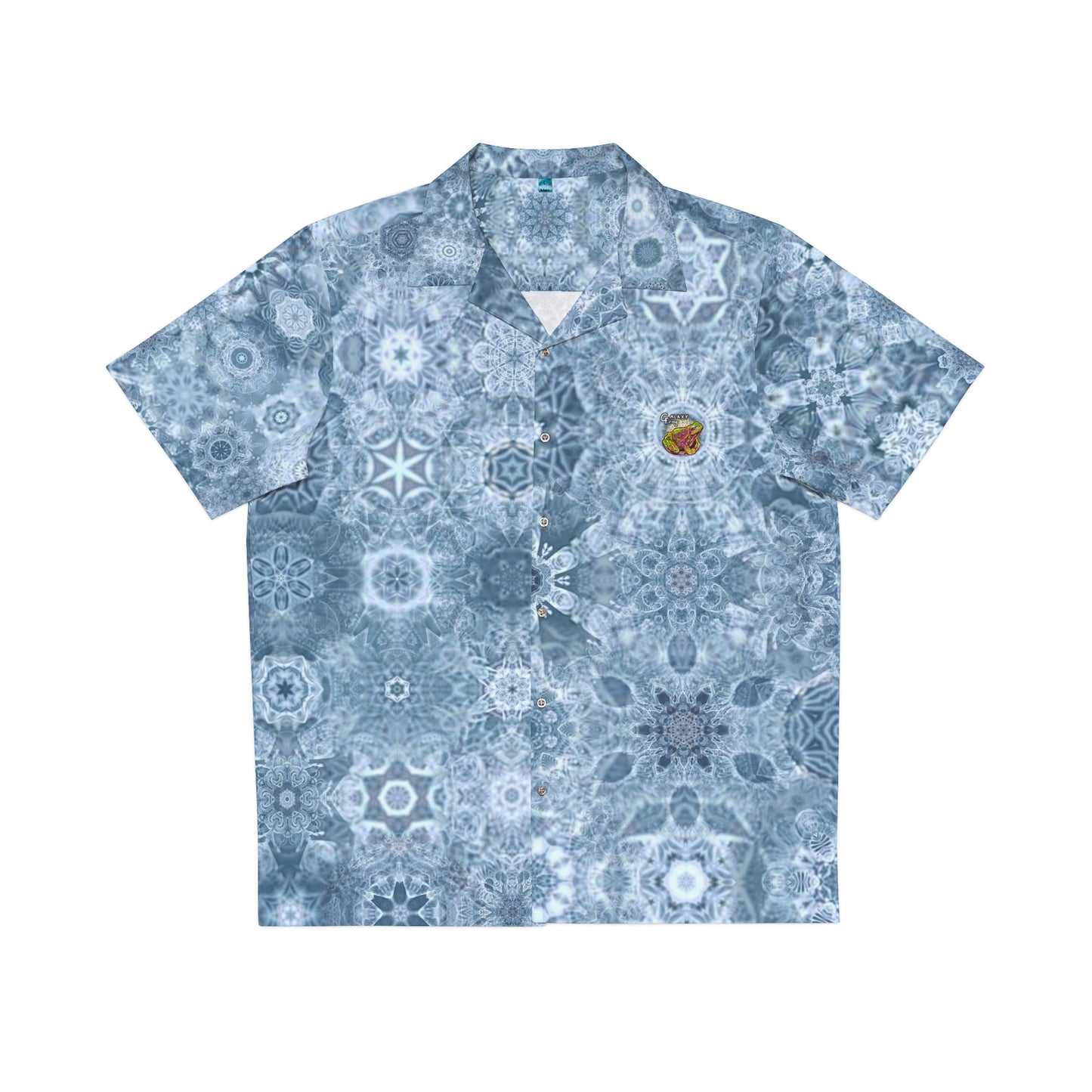 Galaxy Frog 🐸 Men's Cymatic Hawaiian Shirt (AOP) 0001