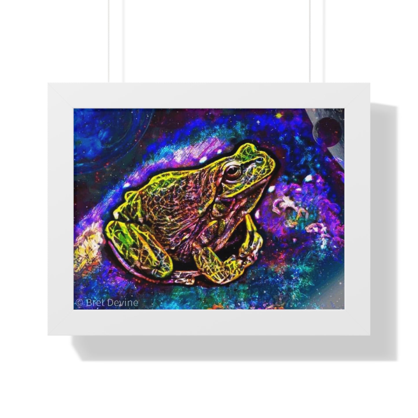 Galaxy Frog Framed Horizontal Poster