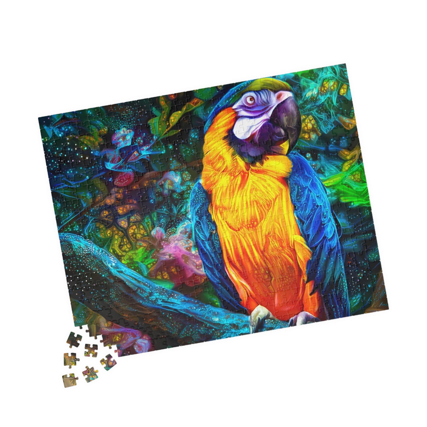 Sugar Sweet Parakeet Galaxy Frog Puzzle Art
