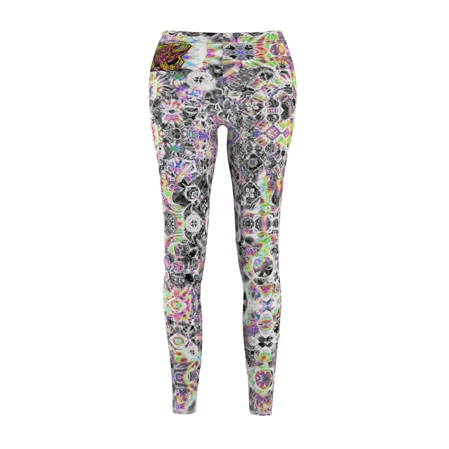 Galaxy Frog Cymatics Women's Cut & Sew Casual Leggings