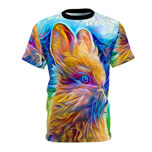 Rainbow Rabbit Unisex AOP Cut & Sew Tee