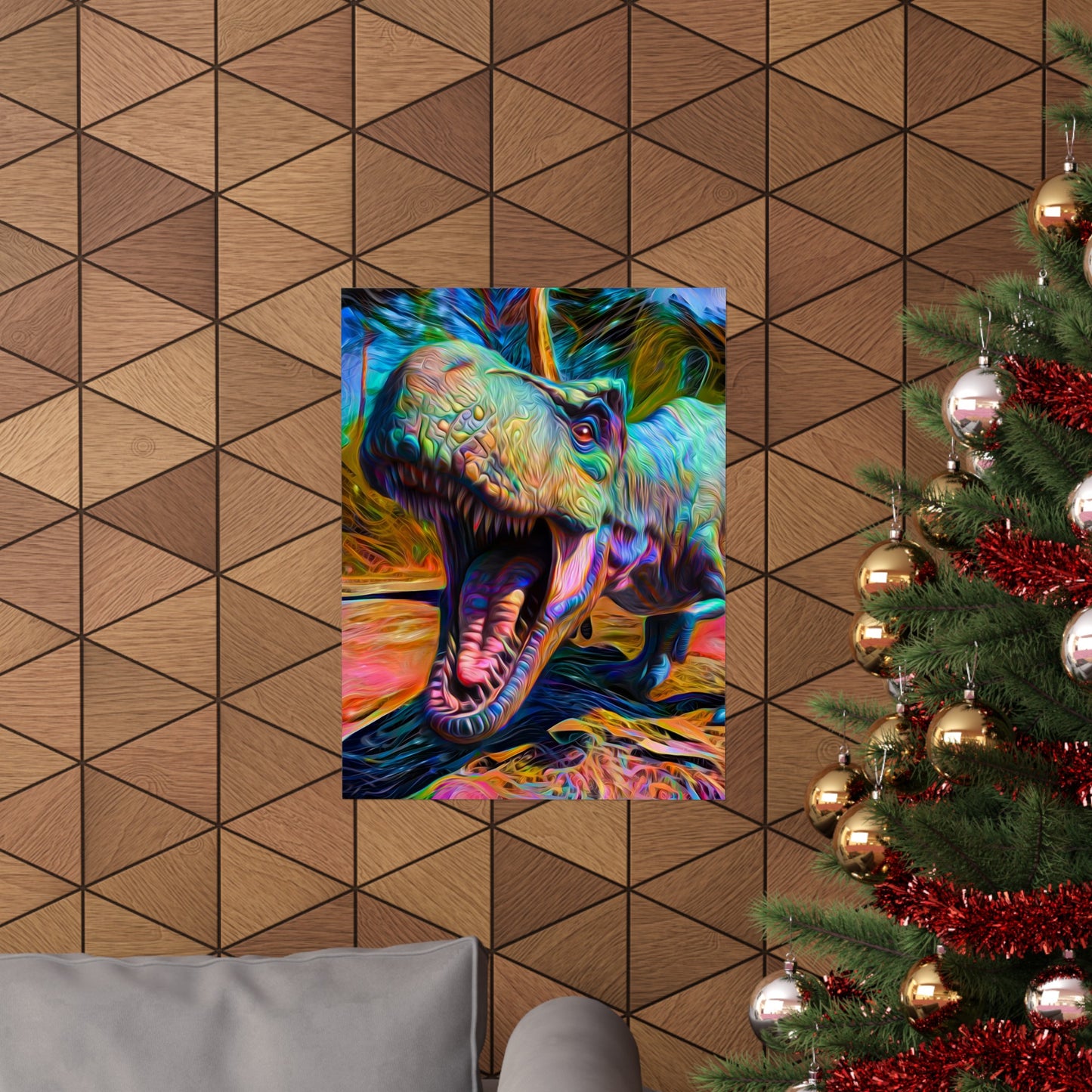 Blast from the Past Dinosaur Premium Matte vertical posters