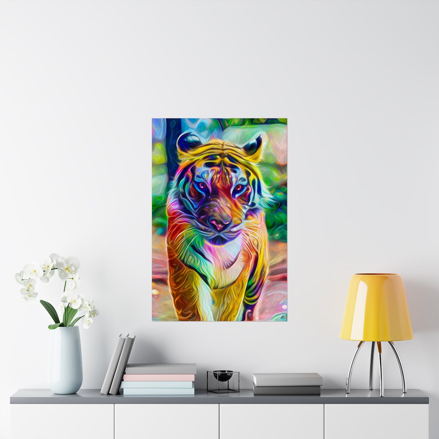 A Wonderfully Colorful World Tiger Premium Matte vertical posters