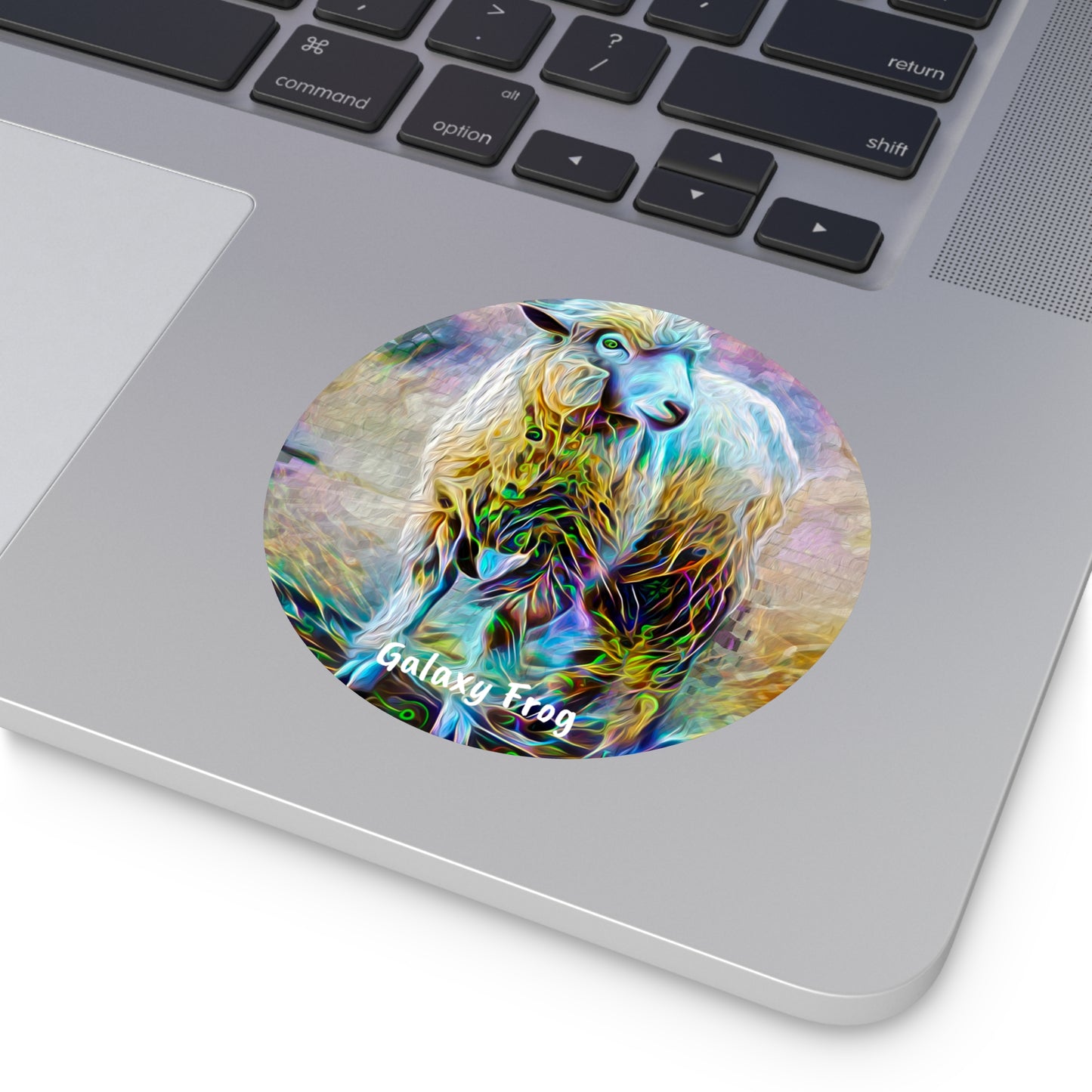 Galaxy Frog Sheep Round Vinyl Stickers