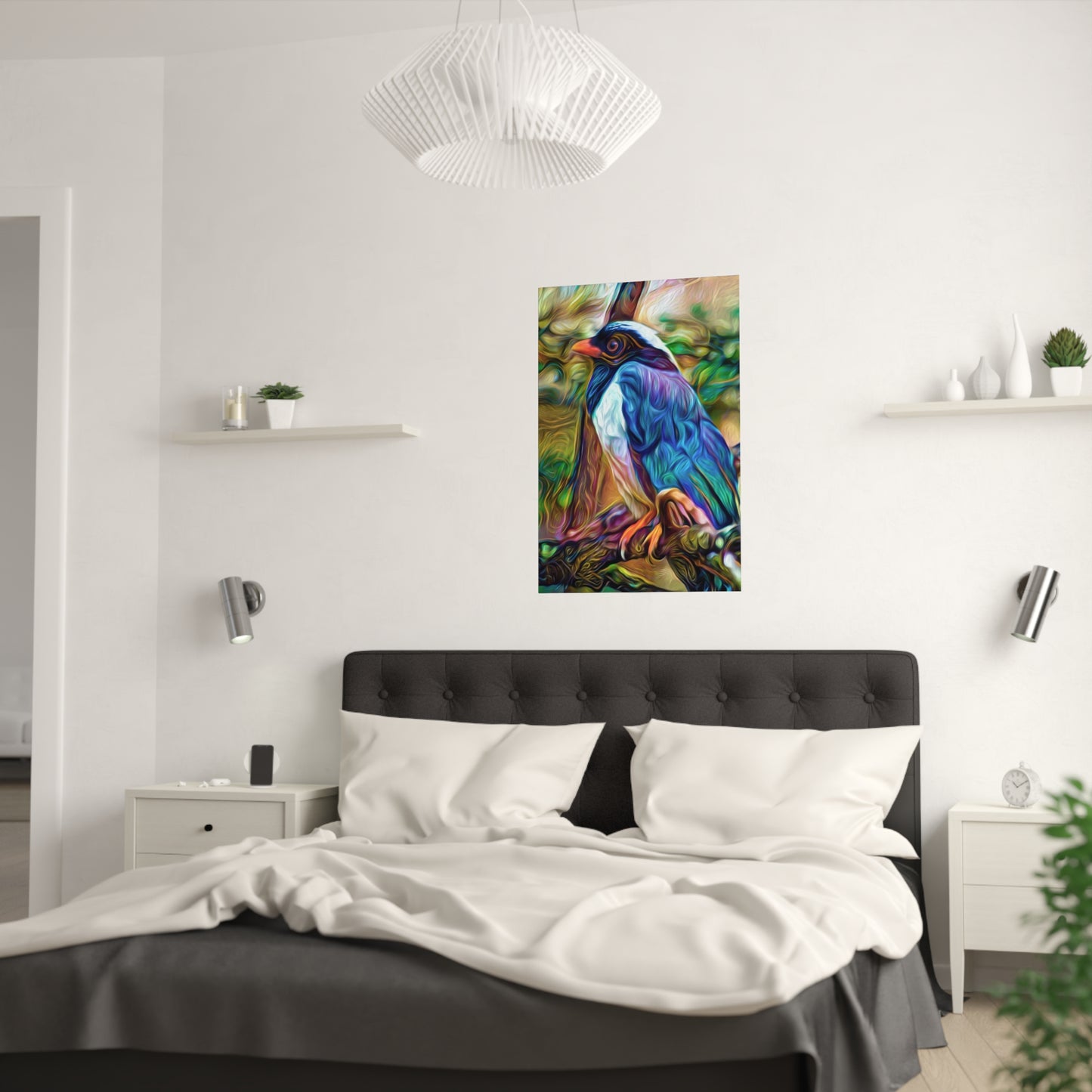 Graceful Bluebird Premium Matte vertical posters