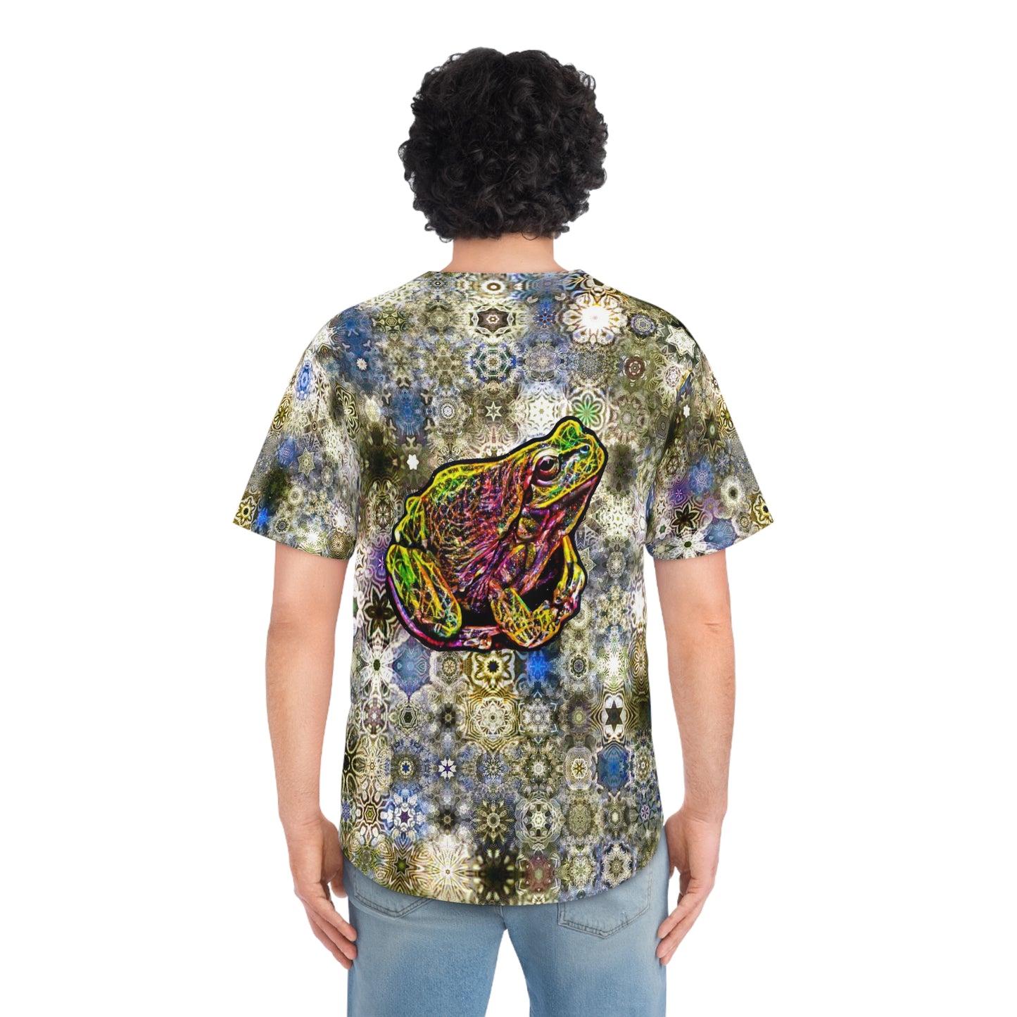 Galaxy Frog Men's Cymatics Baseball Jersey 0002