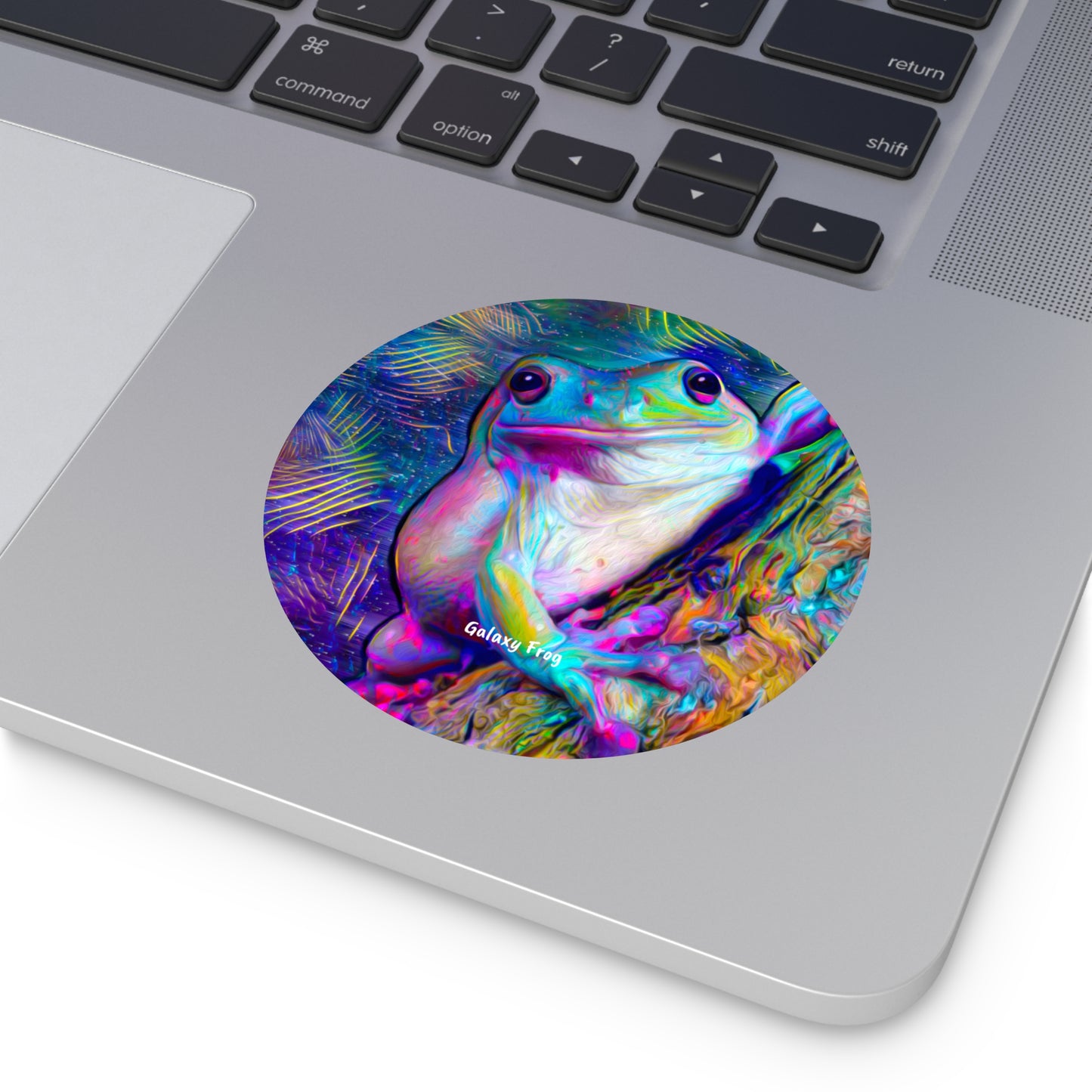 Galaxy Frog Frog Round Vinyl Stickers