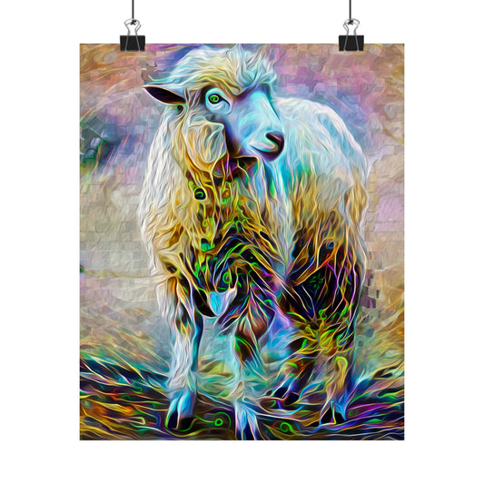 Sheering the Interdimensional Sheep Premium Matte vertical posters