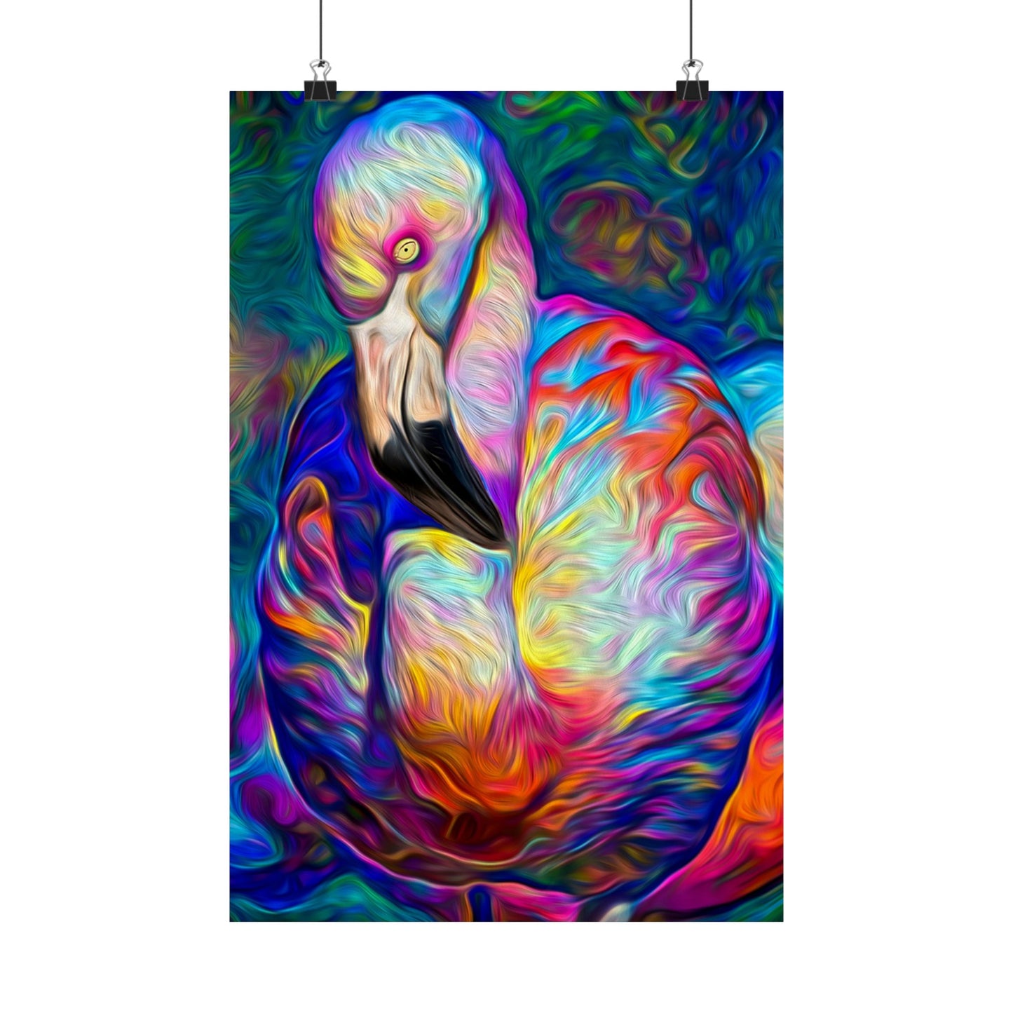 Flamingos Dream in Color Premium Matte vertical posters