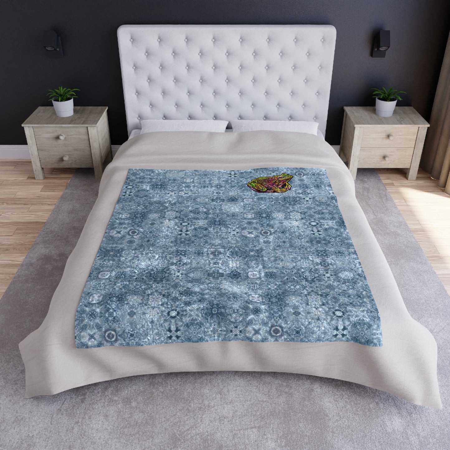 Galaxy Frog Crushed Velvet Cymatics Blanket 0001