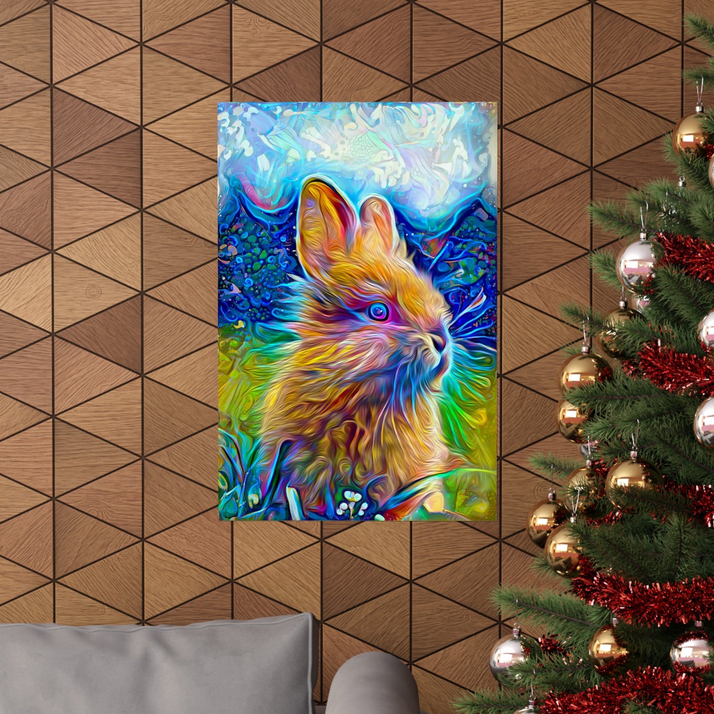 Rainbow Bunny Premium Matte vertical posters