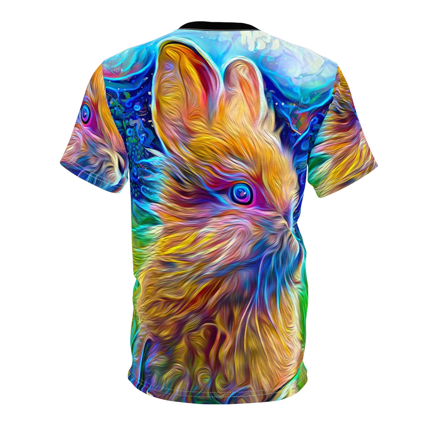 Rainbow Rabbit Unisex AOP Cut & Sew Tee