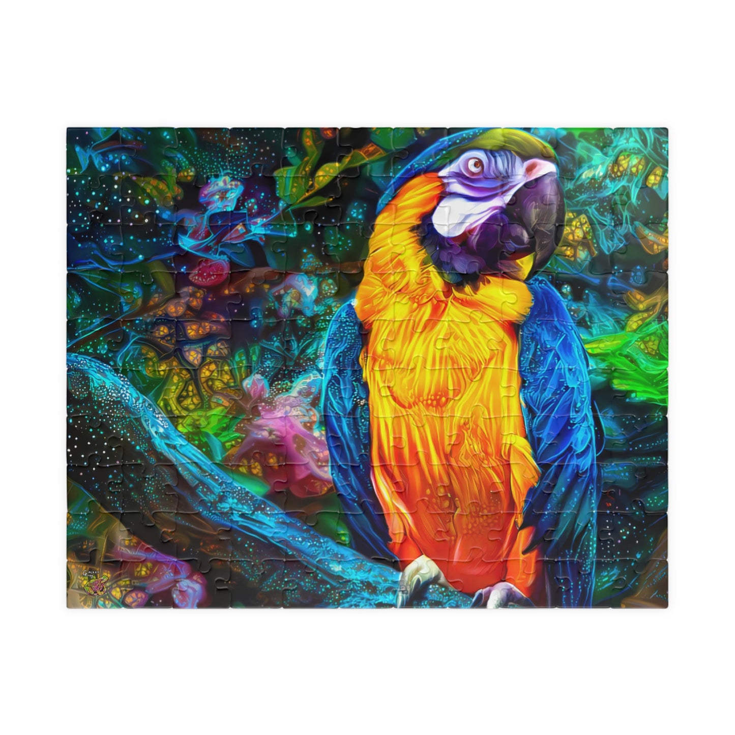 Sugar Sweet Parakeet Galaxy Frog Puzzle Art