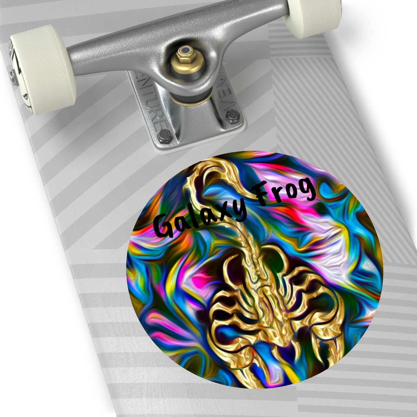 Galaxy Frog Scorpion Round Vinyl Stickers