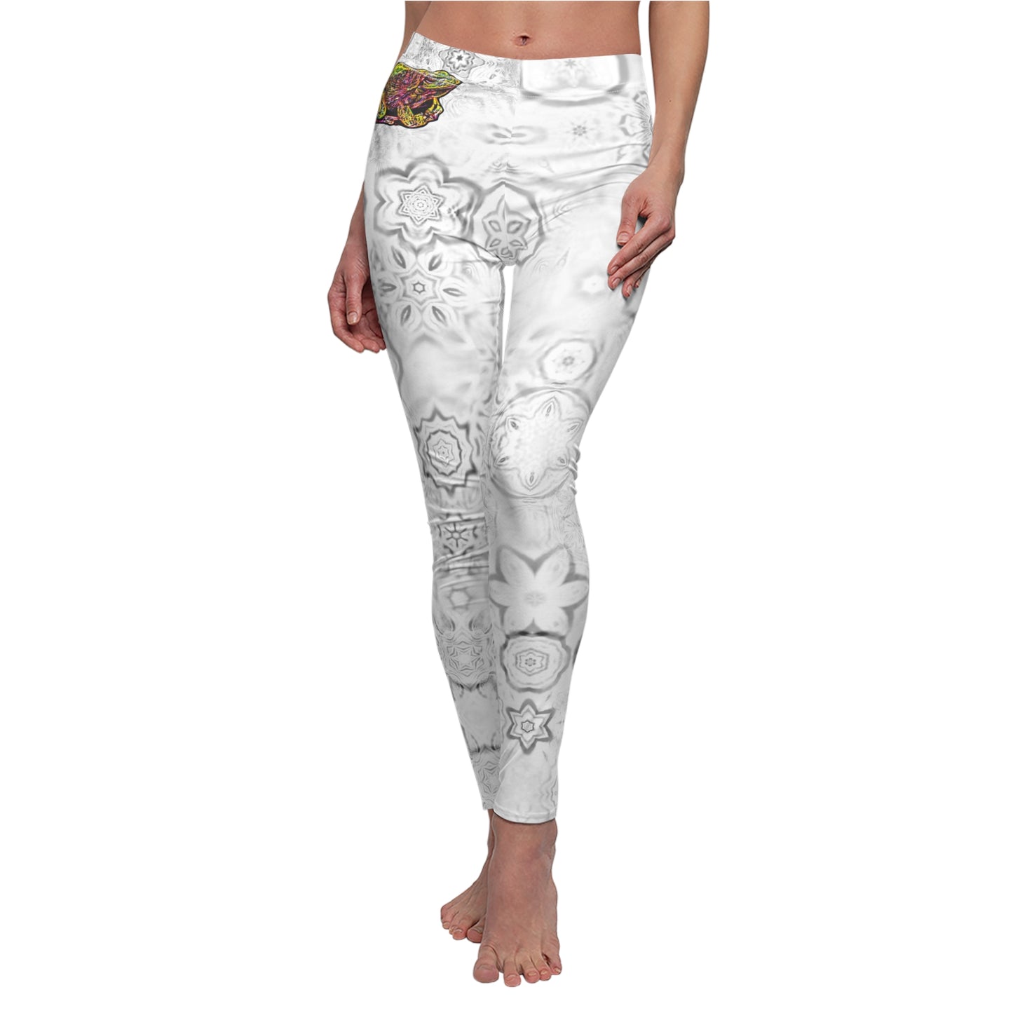 Women's Galaxy Frog Cymatics Cut & Sew Casual Leggings