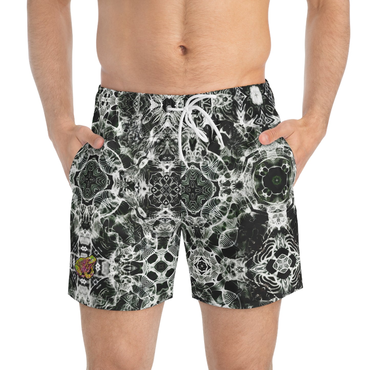 Galaxy Frog Cymatics Swim Trunks