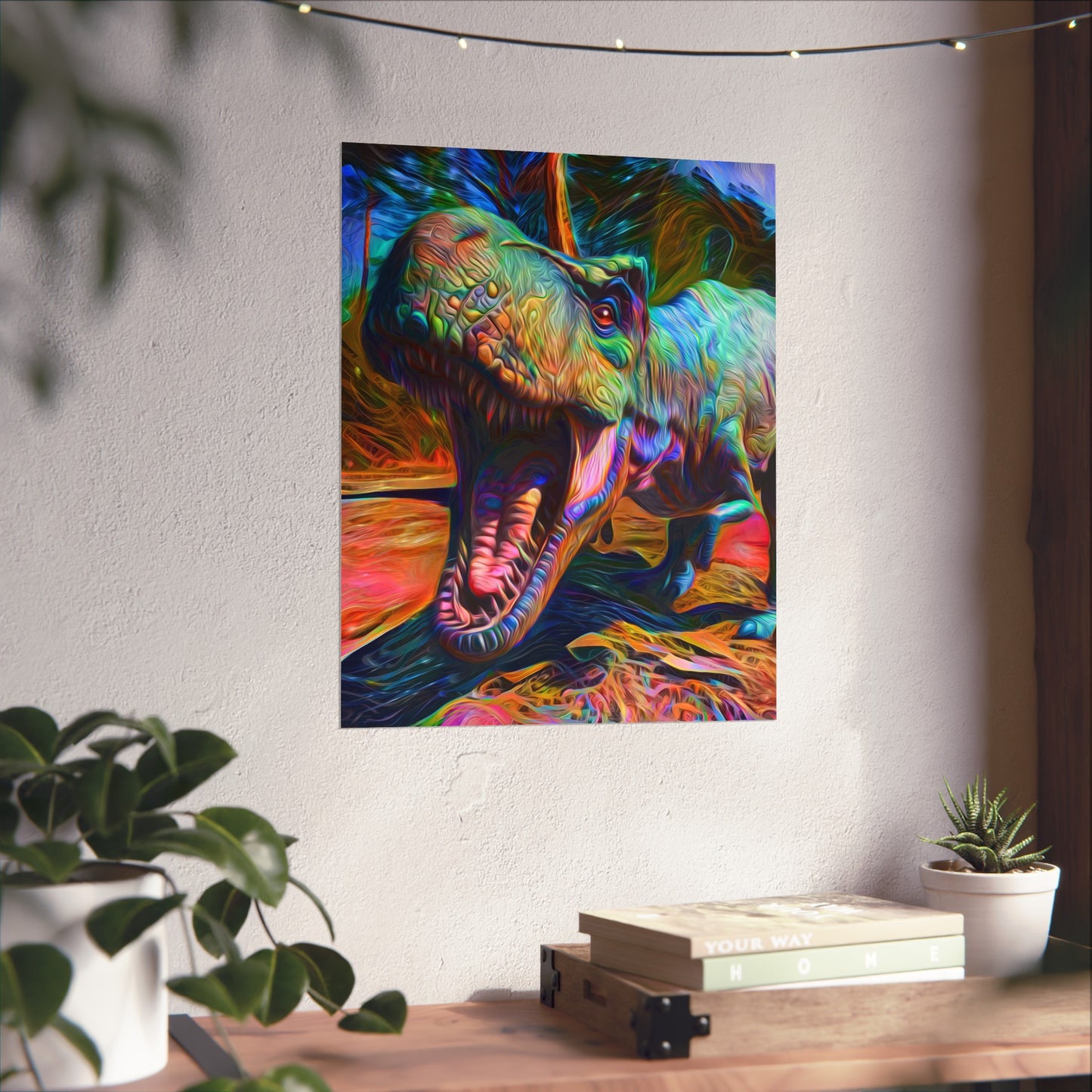 Blast from the Past Dinosaur Premium Matte vertical posters