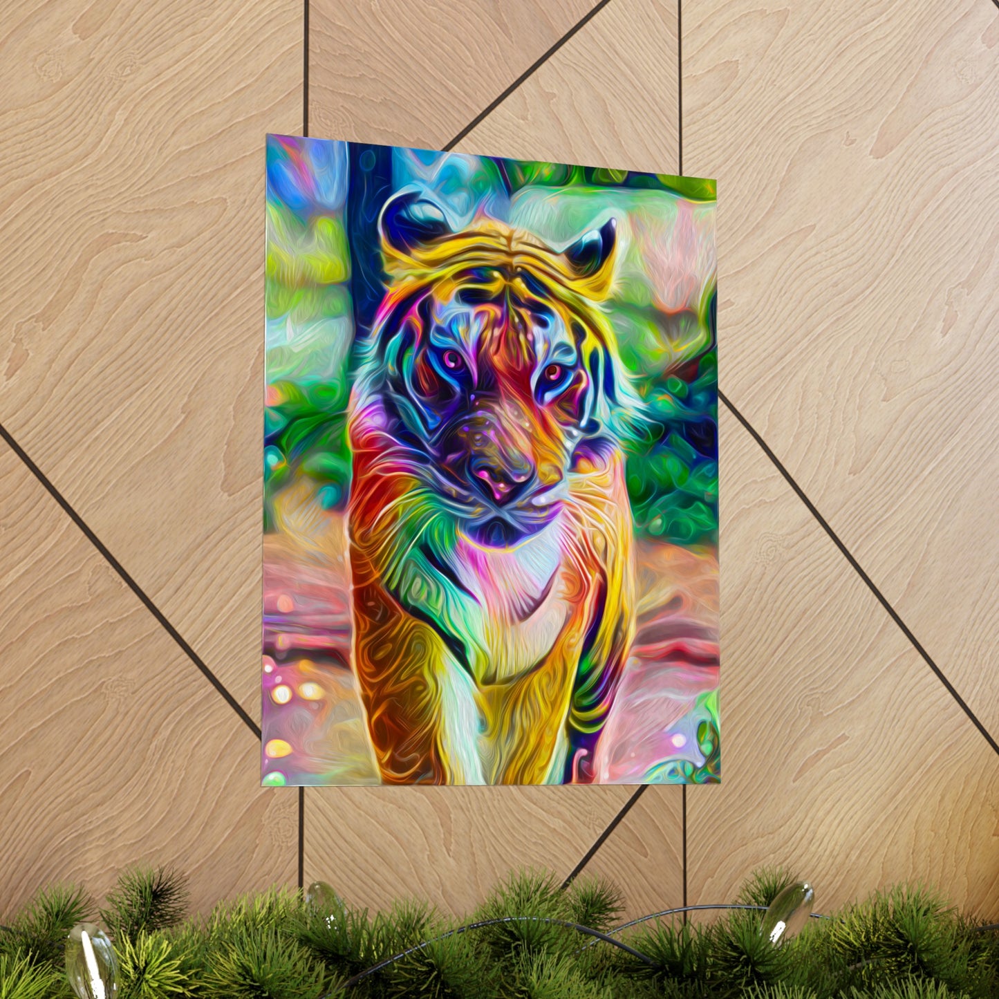 A Wonderfully Colorful World Tiger Premium Matte vertical posters