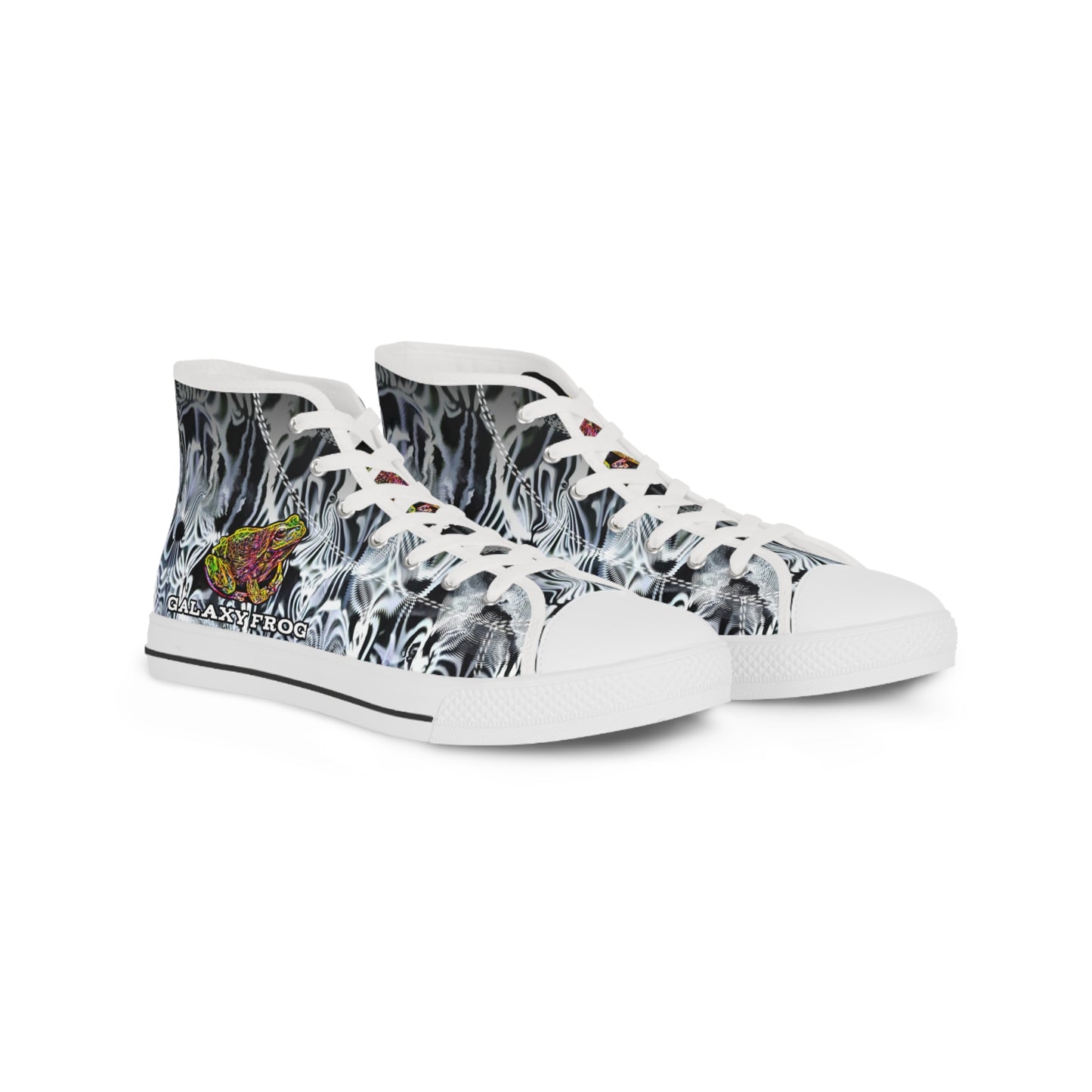 Galaxy Frog Men's High Top Cymatics Sneakers 0001