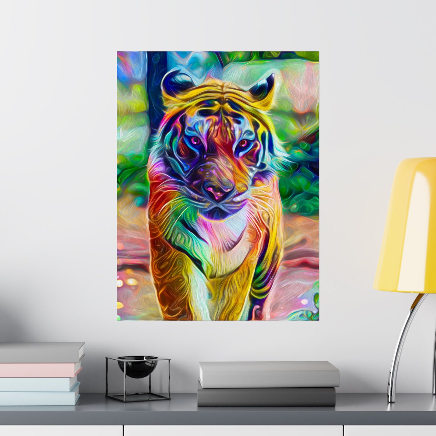 A Wonderfully Colorful World Tiger Premium Matte vertical posters