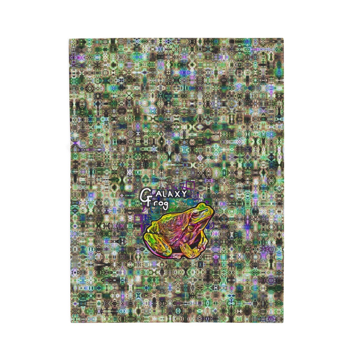 Galaxy Frog Cymatics Velveteen Plush Blanket