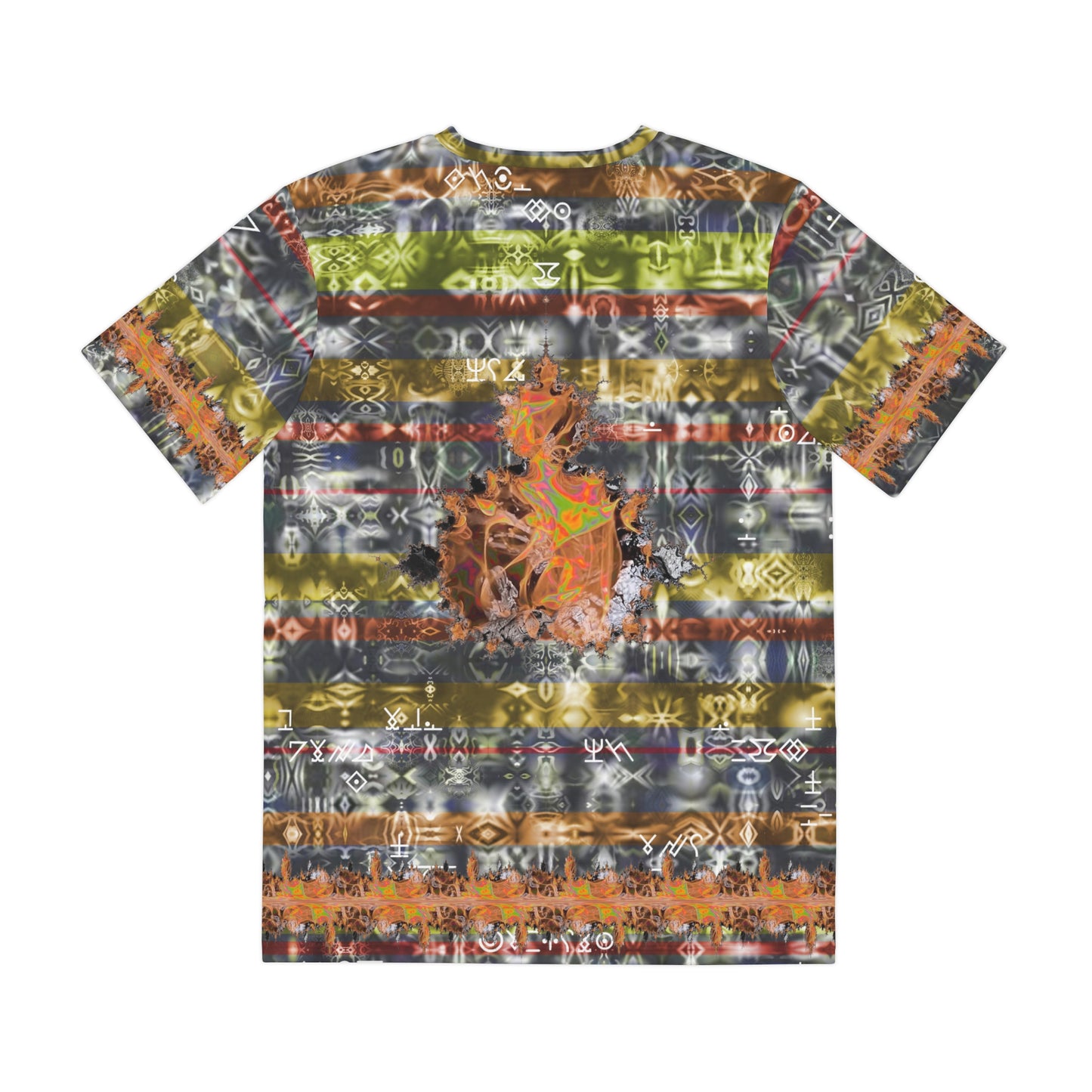 Galaxy Frog Fractal Cymatics Art Men's Polyester Tee (AOP) 0005