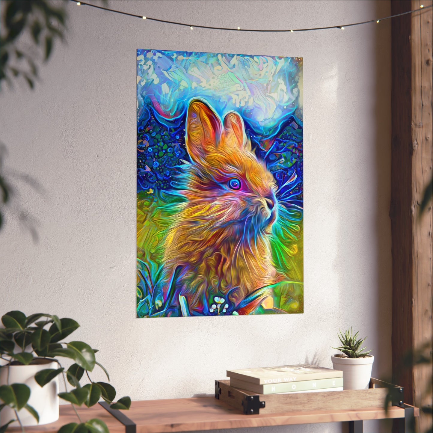 Rainbow Bunny Premium Matte vertical posters