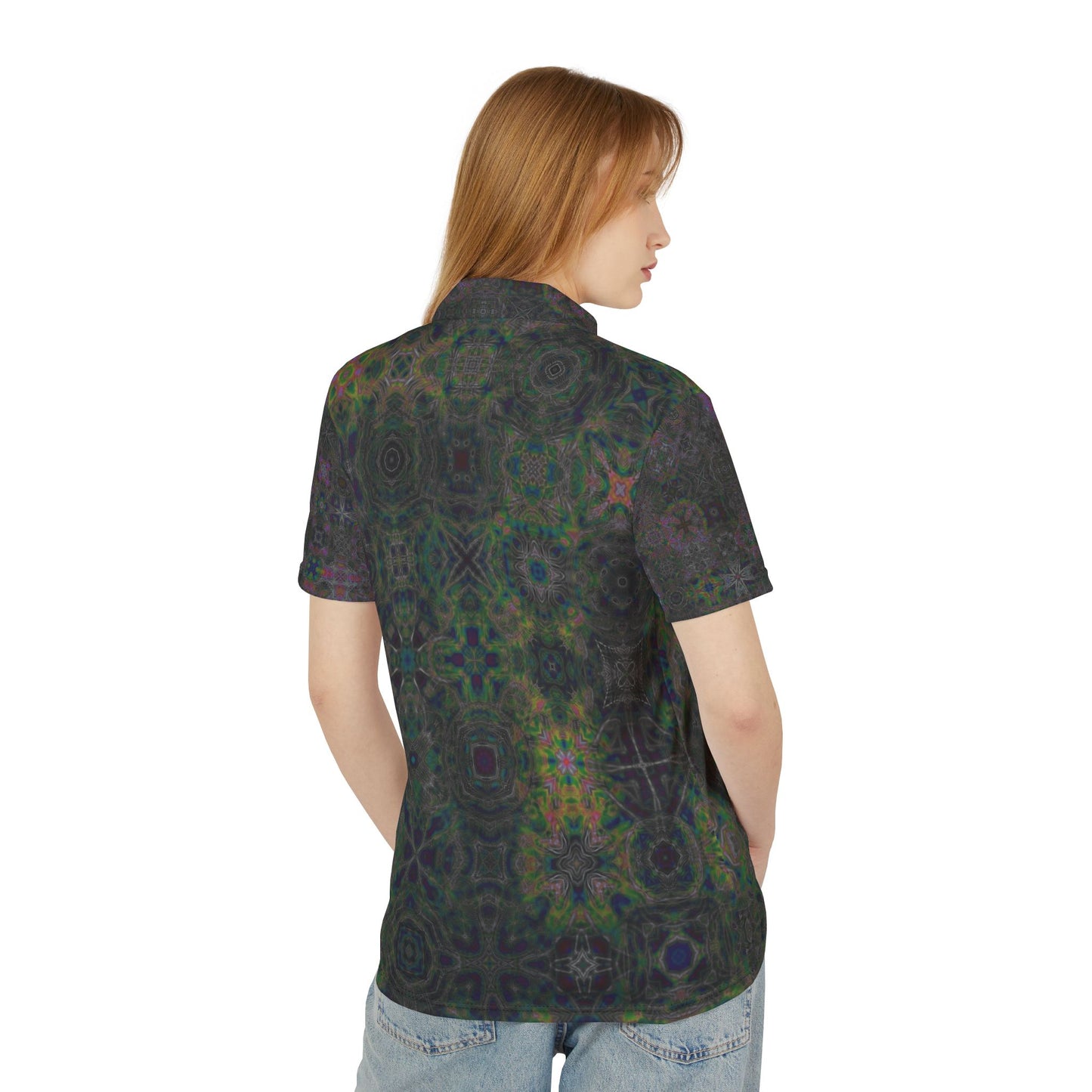 Galaxy Frog Cymagic Kaleidoscape Polo Shirt