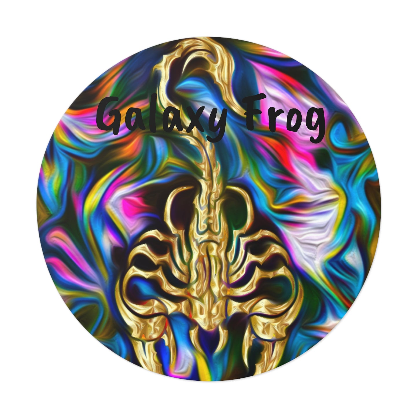 Galaxy Frog Scorpion Round Vinyl Stickers