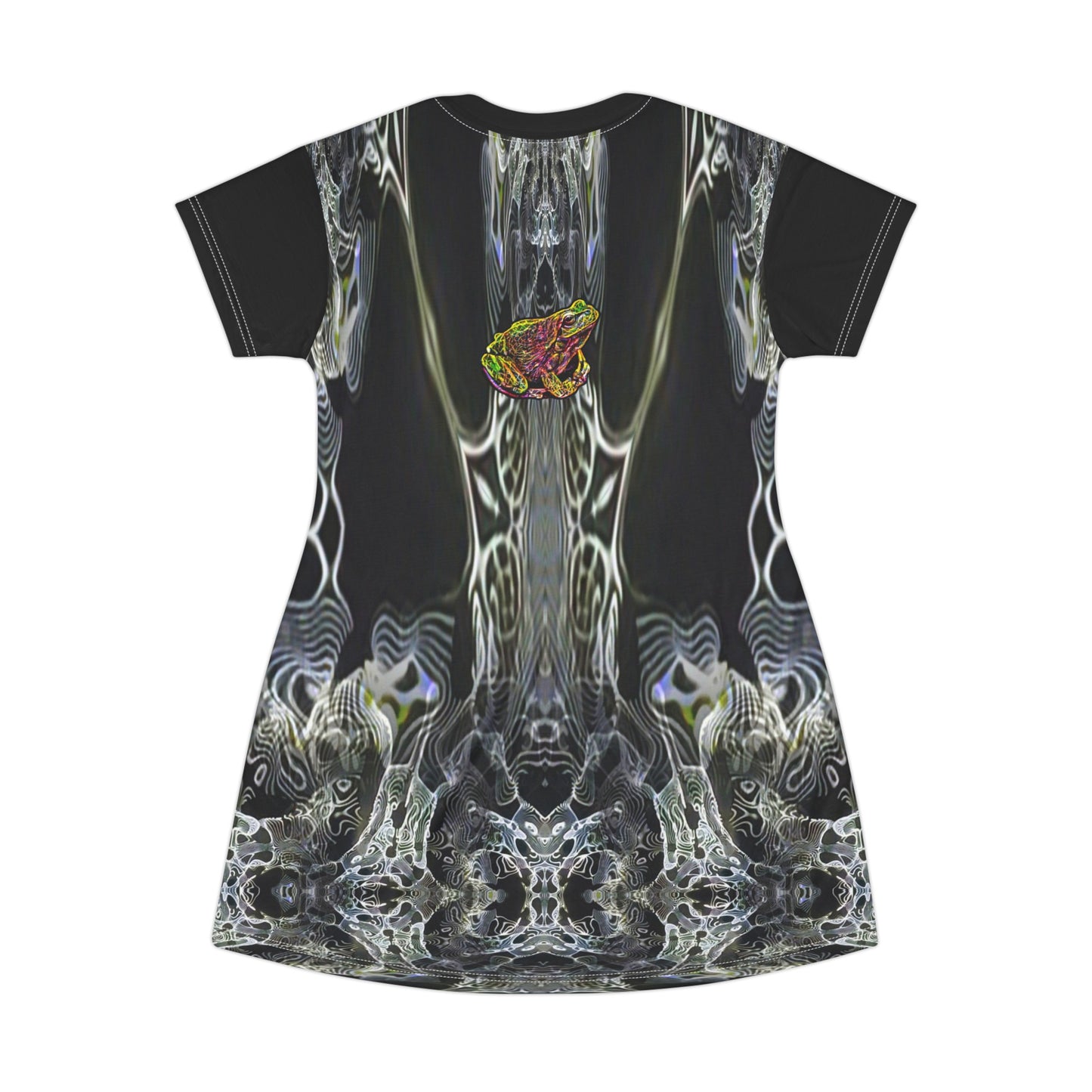 Galaxy Frog Cymatics All Over Print T-Shirt Dress