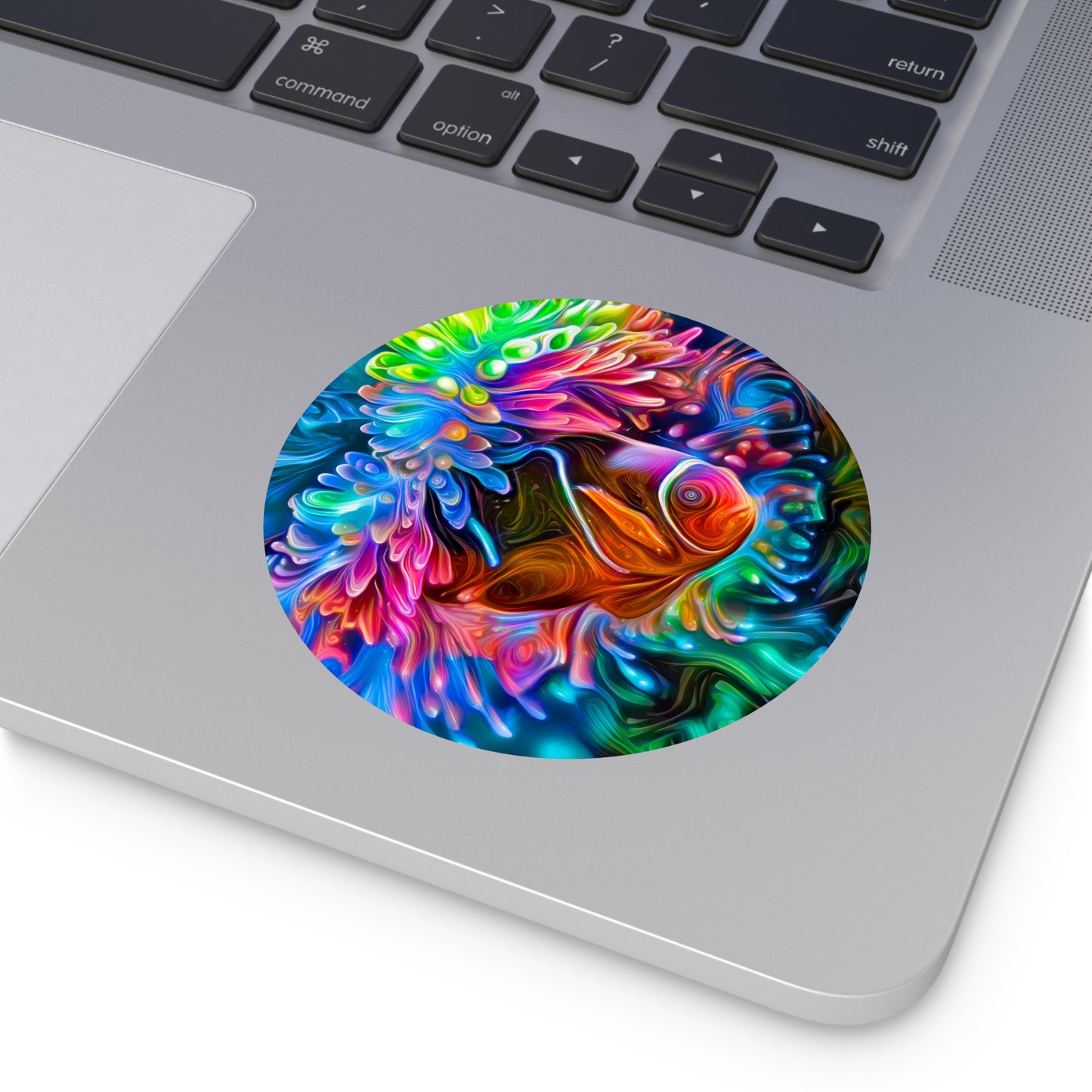 Galaxy Frog Guppy Round Vinyl Stickers