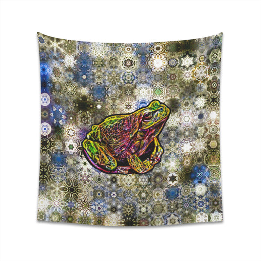 Galaxy Frog Cymatics Printed Wall Tapestry