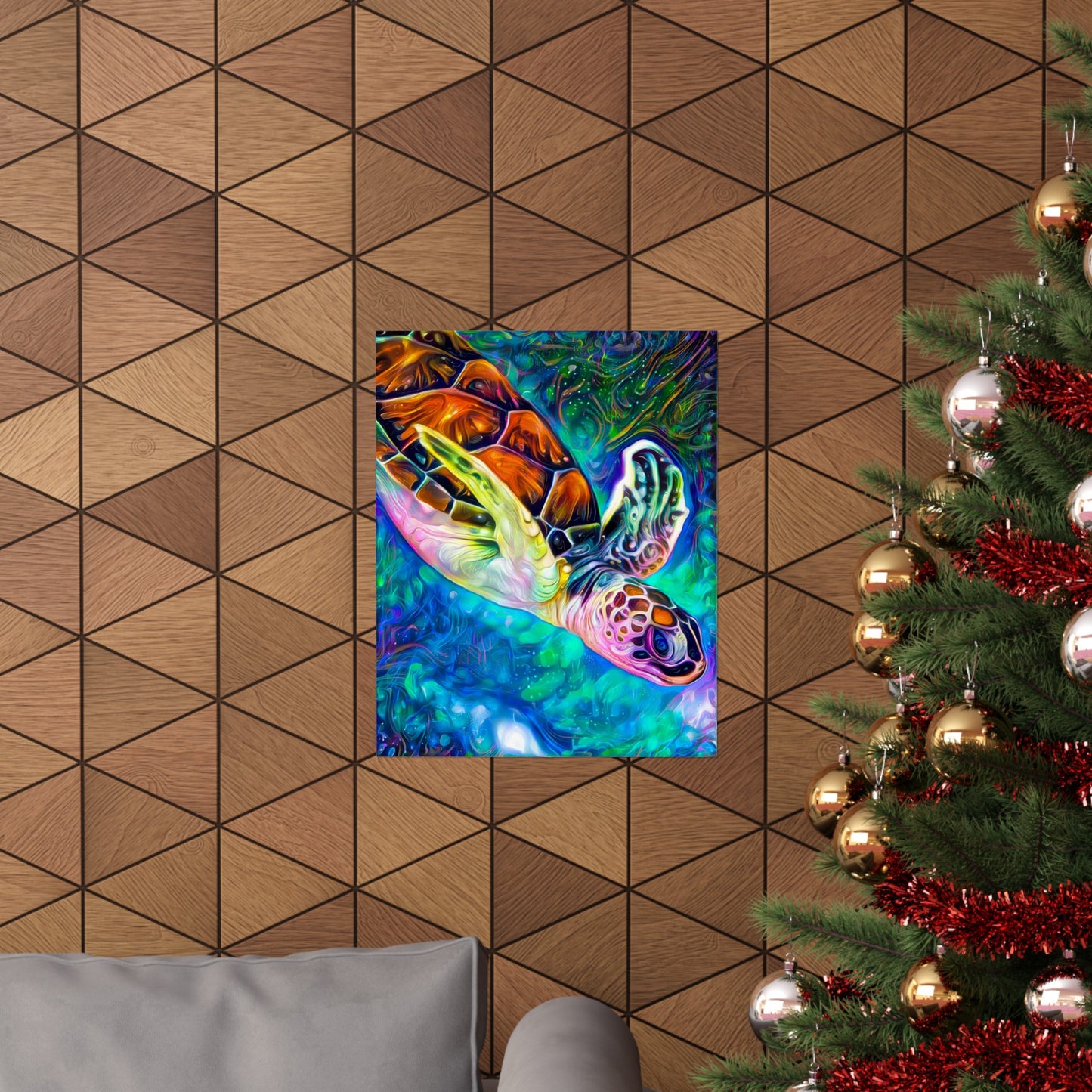 Diving into Dreams Turtle Premium Matte vertical posters