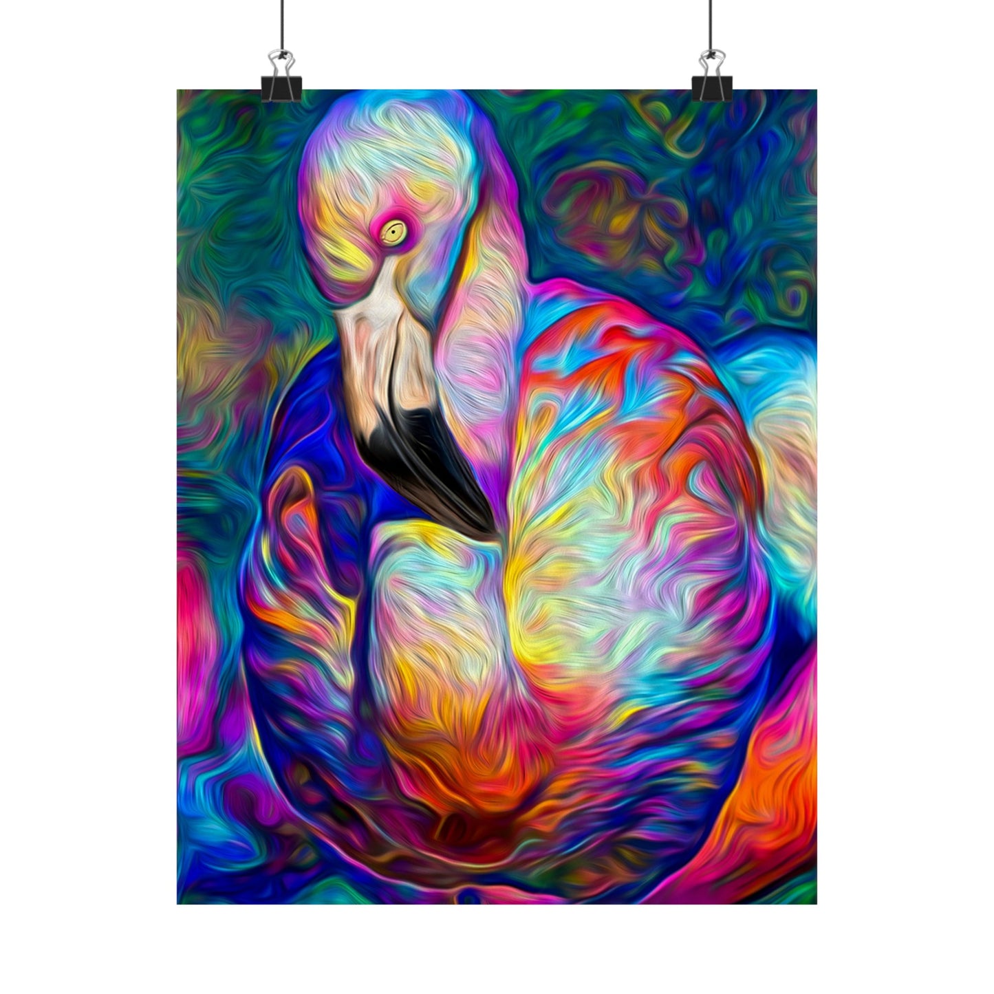 Flamingos Dream in Color Premium Matte vertical posters