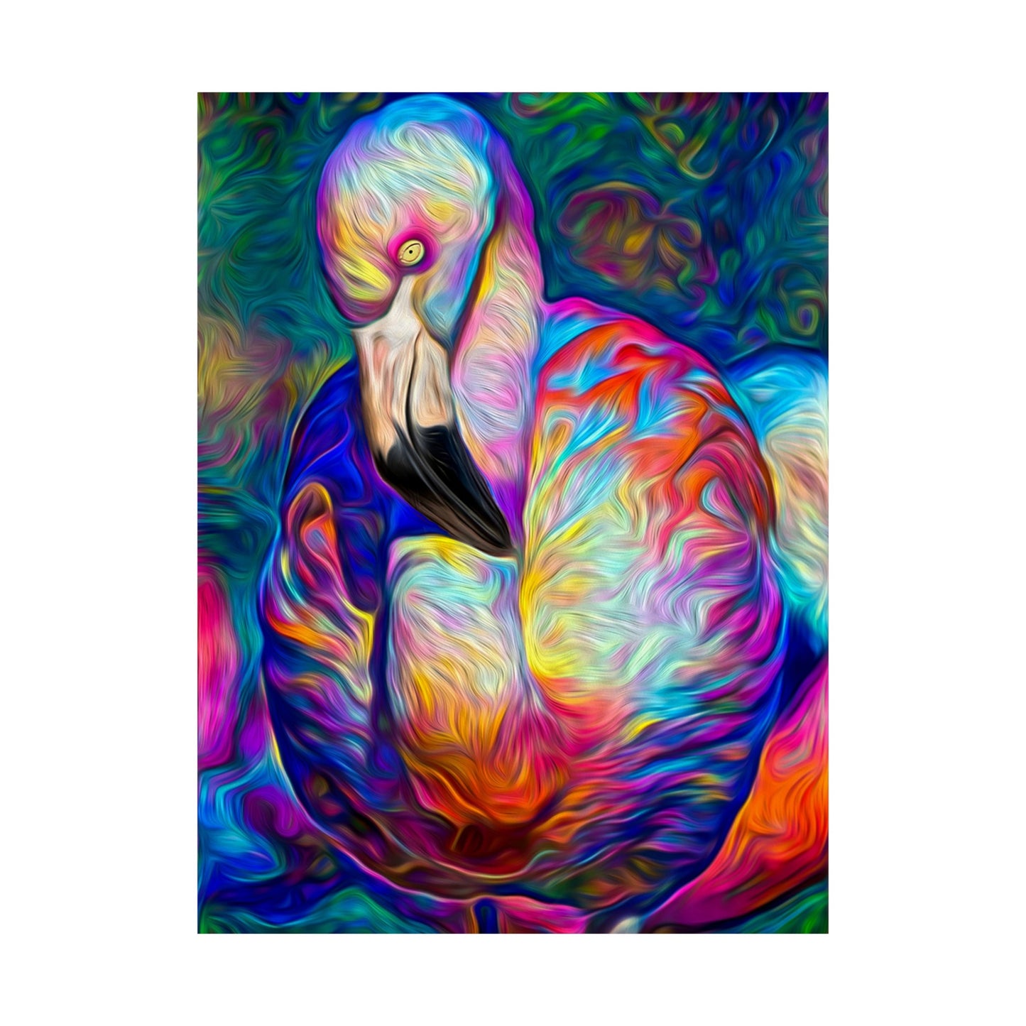 Flamingos Dream in Color Premium Matte vertical posters