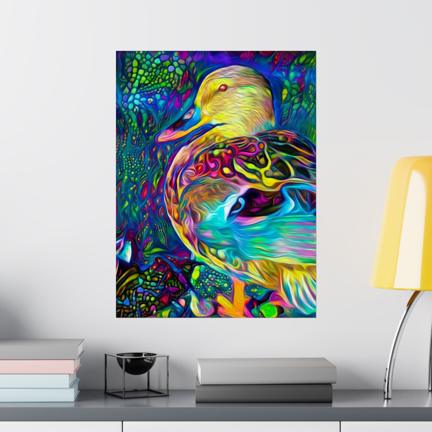 Floating on the Galactic Ocean Premium Matte vertical posters